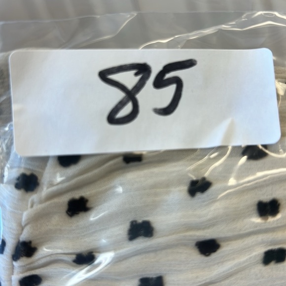 MAX STUDIO Pleated Swiss Dot Necktie Blouse/ size M - Picture 8 of 8